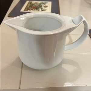 BMF White Porcelain Double Wall Gravy Serving pitcher 1970s